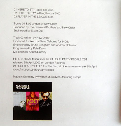 New Order - Here To Stay | London Records (NUOCD11) - 3 New Order - Here To Stay | London Records (NUOCD11) - 3