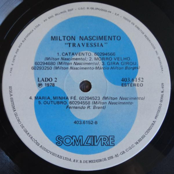 Milton Nascimento - Travessia | Som Livre (403.6152) - 4
