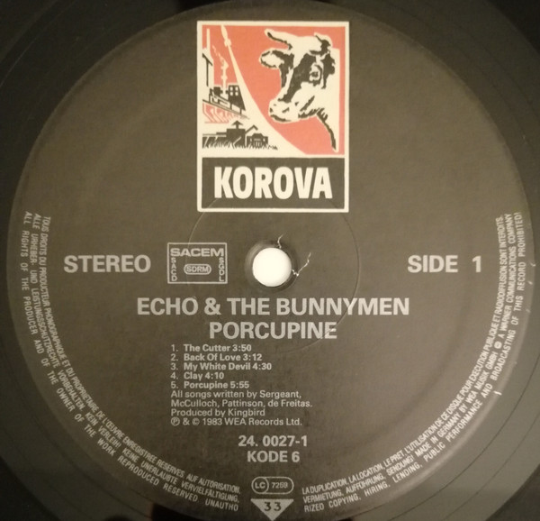 Echo & The Bunnymen - Porcupine | Korova (KODE 6) - 3 Echo & The Bunnymen - Porcupine | Korova (KODE 6) - 3