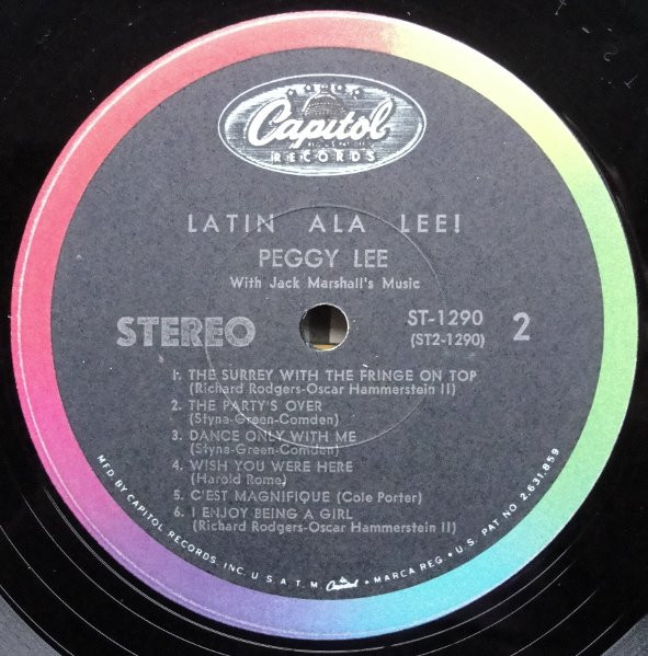 Peggy Lee - Latin Ala Lee! | Capitol Records (ST 1290) - 4 Peggy Lee - Latin Ala Lee! | Capitol Records (ST 1290) - 4