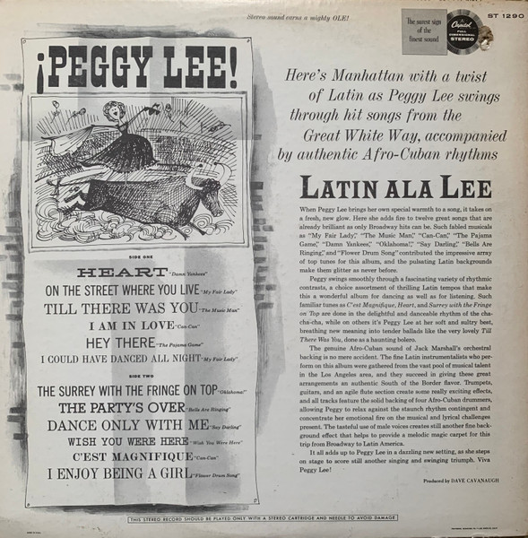 Peggy Lee - Latin Ala Lee! | Capitol Records (ST 1290) - 2 Peggy Lee - Latin Ala Lee! | Capitol Records (ST 1290) - 2
