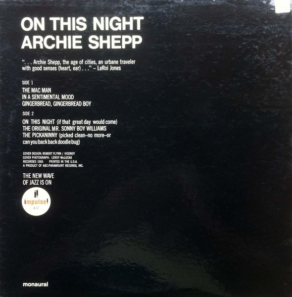 Archie Shepp - On This Night | Impulse! (A-97) - 2 Archie Shepp - On This Night | Impulse! (A-97) - 2