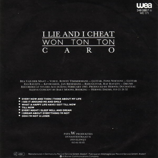 Won Ton Ton - I Lie And I Cheat | WEA (248 088 7) - 2