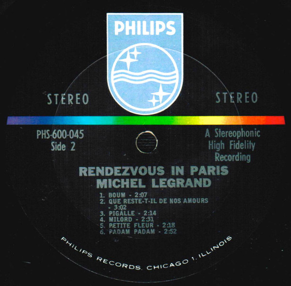 Michel Legrand - Rendezvous In Paris | Philips (PHS 600-045) - 4