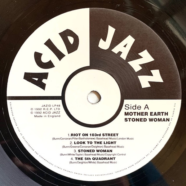 Mother Earth - Stoned Woman | Acid Jazz (JAZID LP 48) - 3