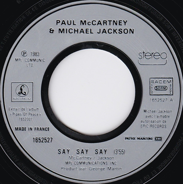 Paul McCartney & Michael Jackson - Say Say Say | Parlophone (1652527) - 3