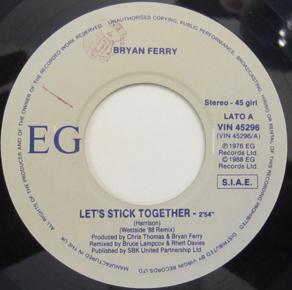 Bryan Ferry - Let's Stick Together | EG (VIN 45296) - 4