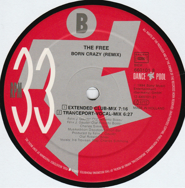 The Free - Born Crazy (Remix) | Dance Pool (DAN 660101 8) - 3 The Free - Born Crazy (Remix) | Dance Pool (DAN 660101 8) - 3