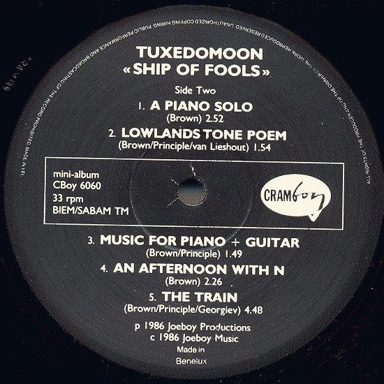 Tuxedomoon - Ship Of Fools | Cramboy (CBOY 6060) - 4
