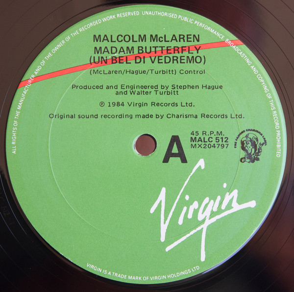 Malcolm McLaren - Madam Butterfly | Charisma (MALC 512) - 3 Malcolm McLaren - Madam Butterfly | Charisma (MALC 512) - 3