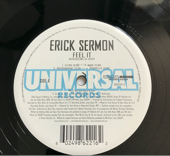 Erick Sermon - Feel It / Relentless | Universal Records (B0002417-11) - 2