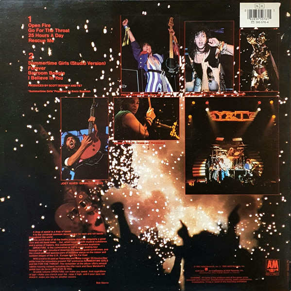 Y & T - Open Fire | A&M Records (395 076-1) - 2