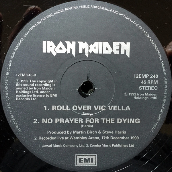 Iron Maiden - From Here To Eternity | EMI (12EMP 240) - 4 Iron Maiden - From Here To Eternity | EMI (12EMP 240) - 4