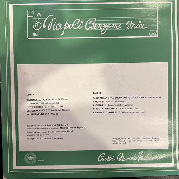 Nando Paduano - Napoli Canzone Mia | Drim General Music (LP 105) - 2 Nando Paduano - Napoli Canzone Mia | Drim General Music (LP 105) - 2
