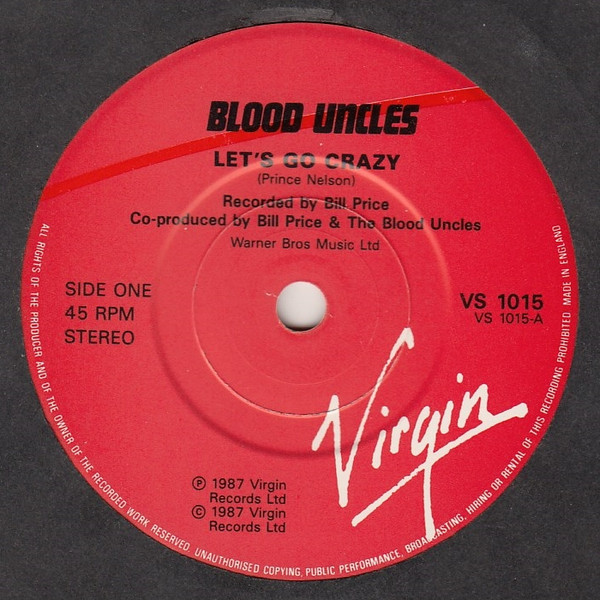 The Blood Uncles - Lets Go Crazy | Virgin (VS 1015) - 3