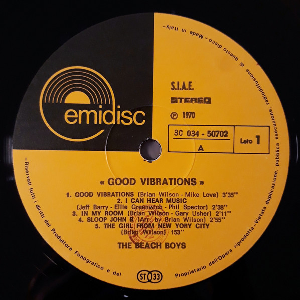 The Beach Boys - Good Vibrations | Emidisc (3 C 034-50702, 3C 034-50702) - 3 The Beach Boys - Good Vibrations | Emidisc (3 C 034-50702, 3C 034-50702) - 3