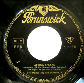 Guy Warren And Red Saunders - Africa Speaks | Brunswick (10115 EPB) - 4