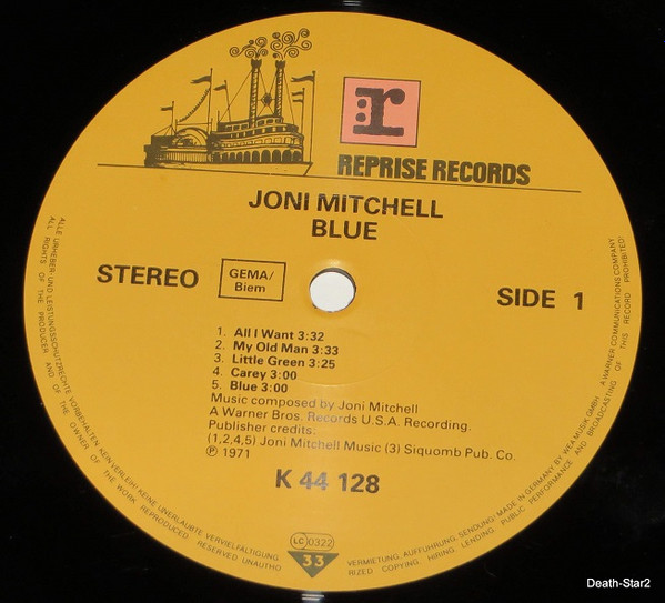 Joni Mitchell - Blue | Reprise Records (K 44 128) - 3 Joni Mitchell - Blue | Reprise Records (K 44 128) - 3