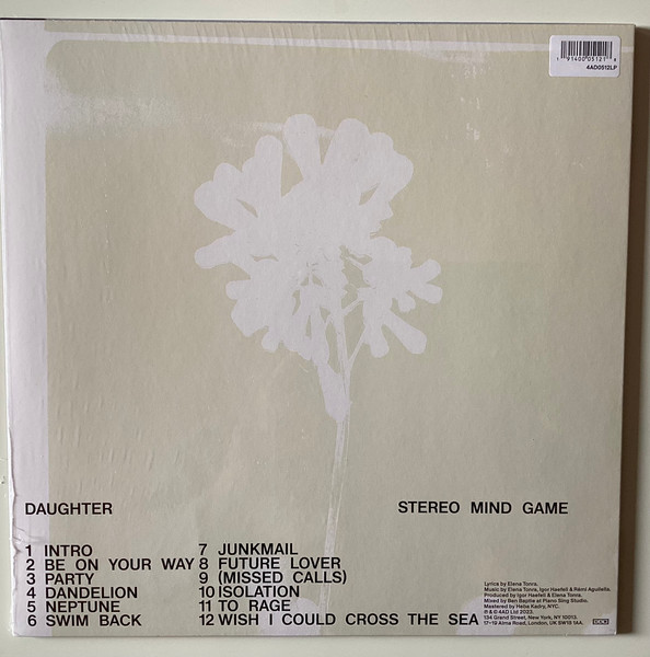 Daughter - Stereo Mind Game | 4AD (4AD0512LP) - 2 Daughter - Stereo Mind Game | 4AD (4AD0512LP) - 2
