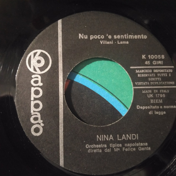 Nina Landi - L'Ultima Tarantella / Nu Poco 'E Sentimento | KappaO (K 10058) - 4 Nina Landi - L'Ultima Tarantella / Nu Poco 'E Sentimento | KappaO (K 10058) - 4