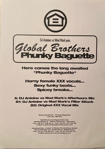 Global Brothers - Phunky Baguette | Houseworks (HW001) - main Global Brothers - Phunky Baguette | Houseworks (HW001) - main