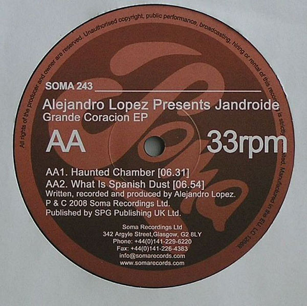 Jandroide - Grande Coracion EP | Soma Quality Recordings (SOMA 243) - 2