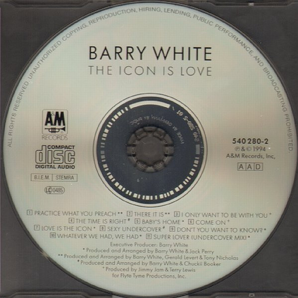 Barry White - The Icon Is Love | A&M Records (540 280-2) - 3 Barry White - The Icon Is Love | A&M Records (540 280-2) - 3