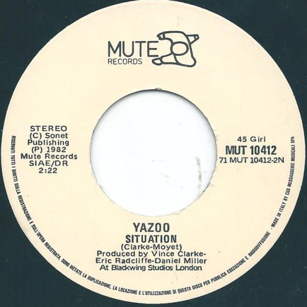 Yazoo - Only You / Situation | Mute (MUT 10412) - 3