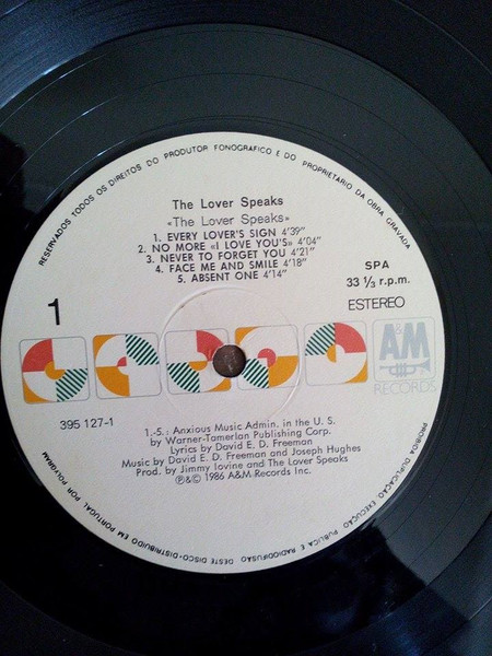 The Lover Speaks - The Lover Speaks | A&M Records (395 127-1) - 2