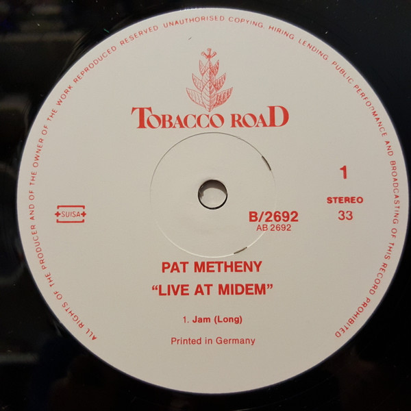 Pat Metheny Featuring Dave Brubeck , William O. Smith , Randy Jones , The Heath Brothers - Live At Midem | Tobacco Road (B/2692) - 3