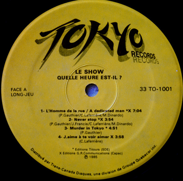 Le Show - Quelle Heure Est-Il ? [Vinyl] | Tokyo Records (33 TO-1001) - 3