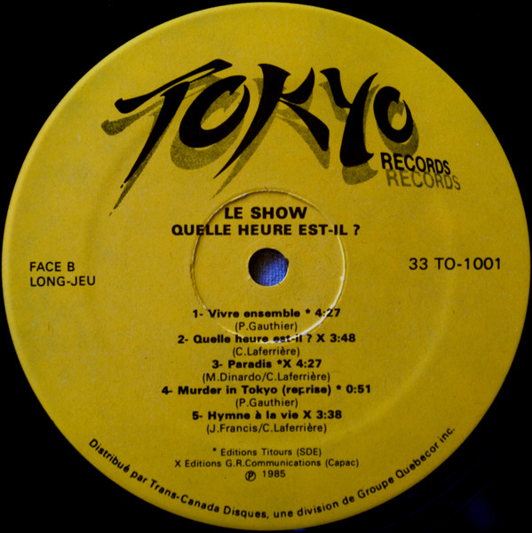 Le Show - Quelle Heure Est-Il ? [Vinyl] | Tokyo Records (33 TO-1001) - 4