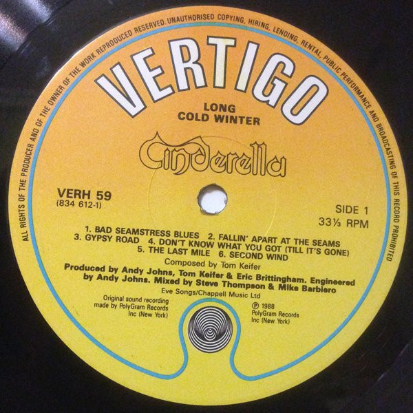Cinderella - Long Cold Winter | Vertigo (VERH 59) - 3 Cinderella - Long Cold Winter | Vertigo (VERH 59) - 3