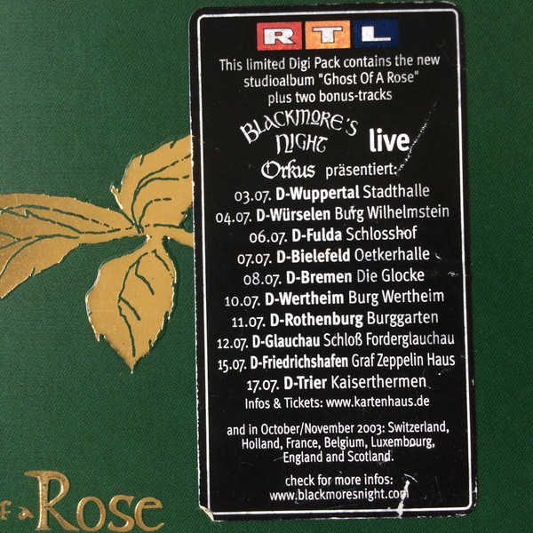 Blackmore's Night - Ghost Of A Rose | Steamhammer (SPV 089-74990 CD Ltd.) - 3