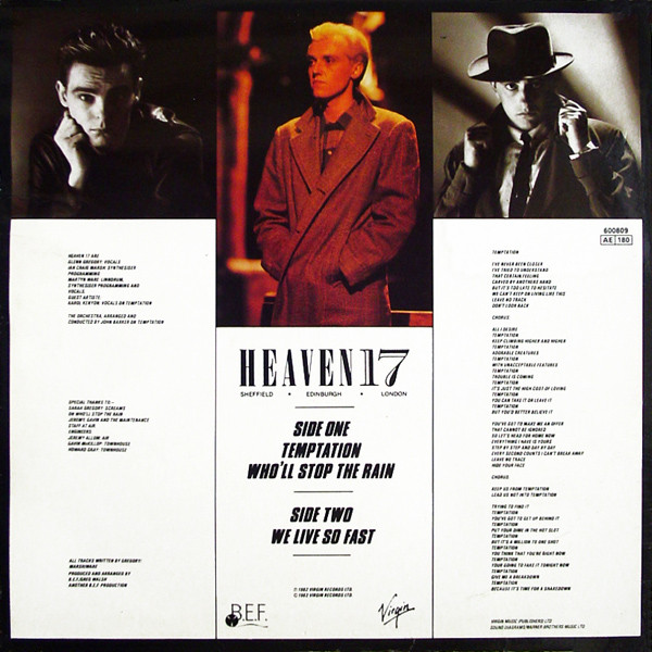 Heaven 17 - Temptation (Special Dance Mixes) | Virgin (600809) - 2
