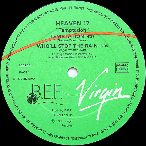Heaven 17 - Temptation (Special Dance Mixes) | Virgin (600809) - 3