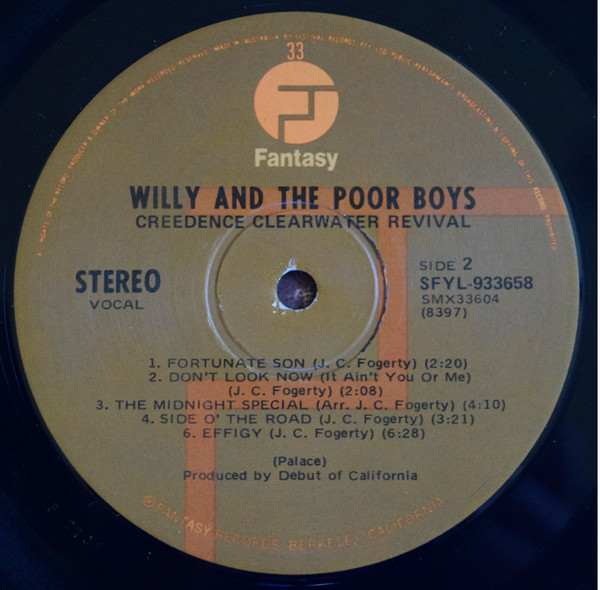 Creedence Clearwater Revival - Willy And The Poor Boys | Fantasy (SFYL 933658) - 4 Creedence Clearwater Revival - Willy And The Poor Boys | Fantasy (SFYL 933658) - 4