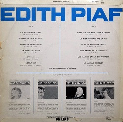 Edith Piaf - Les Grandes Chansons D'Edith Piaf | Philips (B 77.954 L) - 2