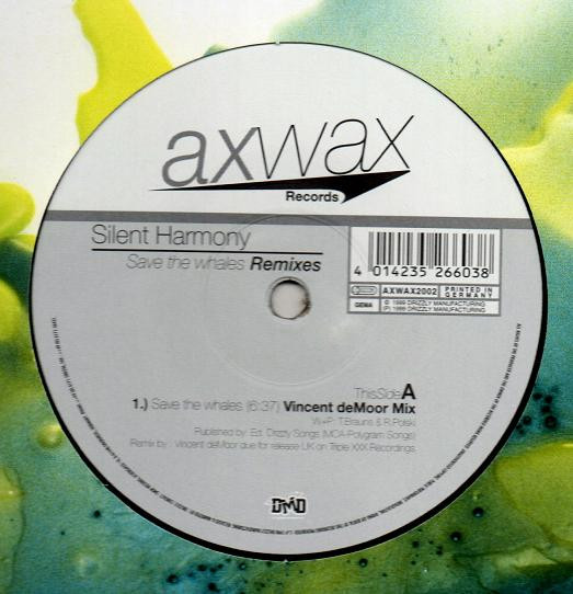 Silent Harmony - Save The Whales (Remixes) | Axwax Records (AXWAX 2002) - main