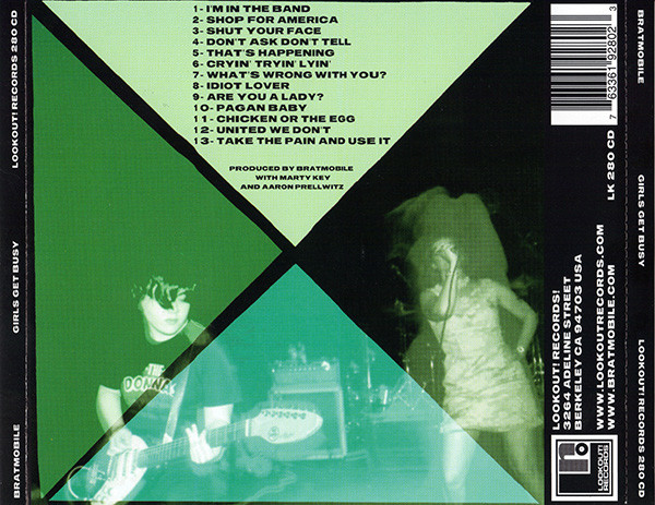 Bratmobile - Girls Get Busy | Lookout! Records (LK 280 CD) - 2 Bratmobile - Girls Get Busy | Lookout! Records (LK 280 CD) - 2