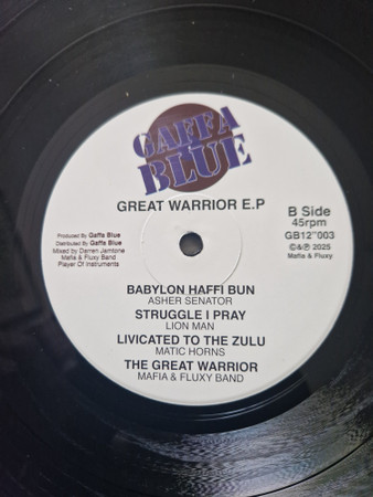 Various - Great Warrior E.P | GaffaBlue (GB003) - 2 Various - Great Warrior E.P | GaffaBlue (GB003) - 2