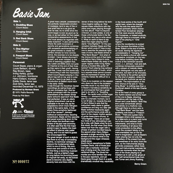 Count Basie - Basie Jam | Analogue Productions (APJ 155) - 2 Count Basie - Basie Jam | Analogue Productions (APJ 155) - 2