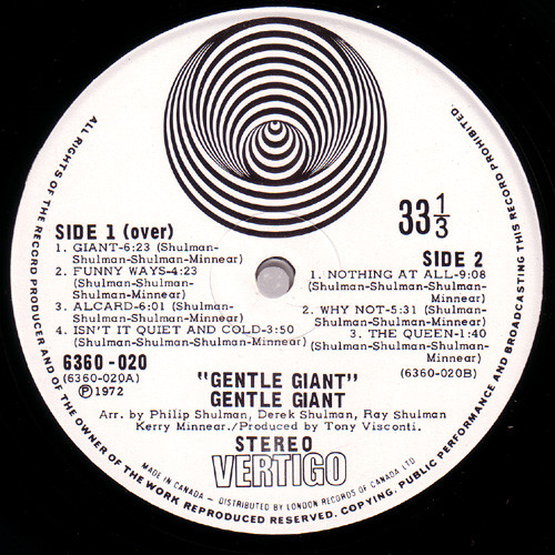 Gentle Giant - Gentle Giant | Vertigo (6360-020) - 4 Gentle Giant - Gentle Giant | Vertigo (6360-020) - 4