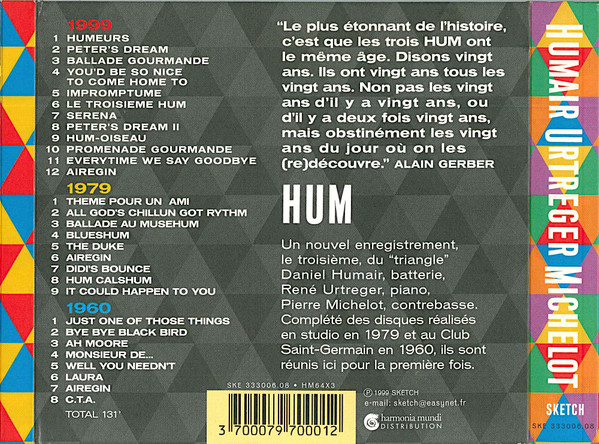 Daniel Humair , René Urtreger , Pierre Michelot - HUM | Sketch (SKE 333006.08) - 2 Daniel Humair , René Urtreger , Pierre Michelot - HUM | Sketch (SKE 333006.08) - 2