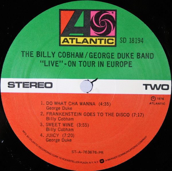 The Billy Cobham / George Duke Band - "Live" On Tour In Europe | Atlantic (SD 18194) - 4