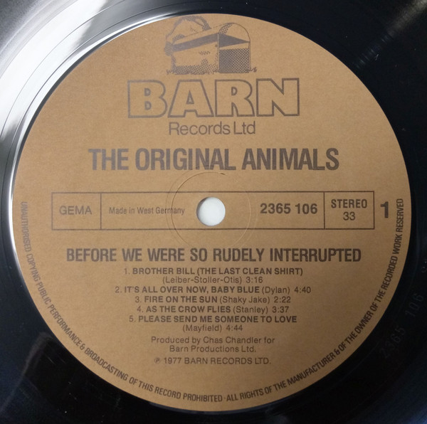 The Animals - Before We Were So Rudely Interrupted | Barn Records Ltd (2365 106) - main The Animals - Before We Were So Rudely Interrupted | Barn Records Ltd (2365 106) - main