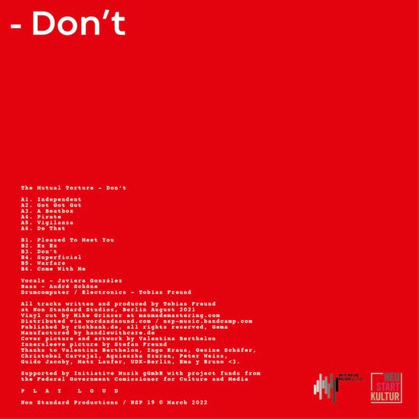 The Mutual Torture - Don't | Non Standard Productions (NSP 19) - 4
