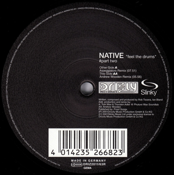 Native - Feel The Drums | Drizzly (DRIZ2011/63R) - 3