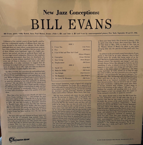 Bill Evans - New Jazz Conceptions | Destination Moon (DMOO 066LP) - 3