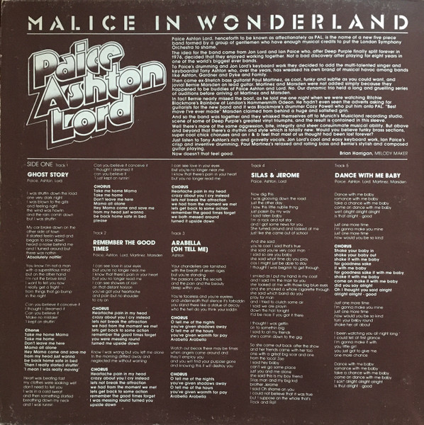 Paice Ashton & Lord - Malice In Wonderland | Polydor (2391 269 A) - 2 Paice Ashton & Lord - Malice In Wonderland | Polydor (2391 269 A) - 2